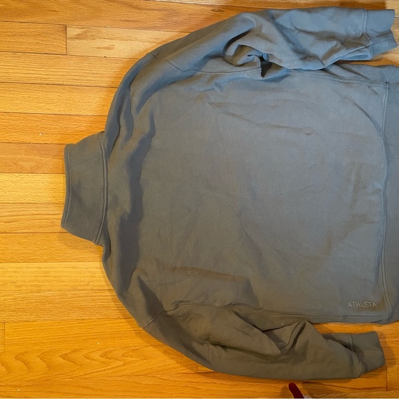 Athleta Women’s Olive Half-Zip Sweater Size M - Picture 2 of 4